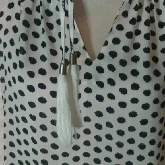 Cynthia Rowley Top with Black Polka Dots Size S - Picture 5 of 8